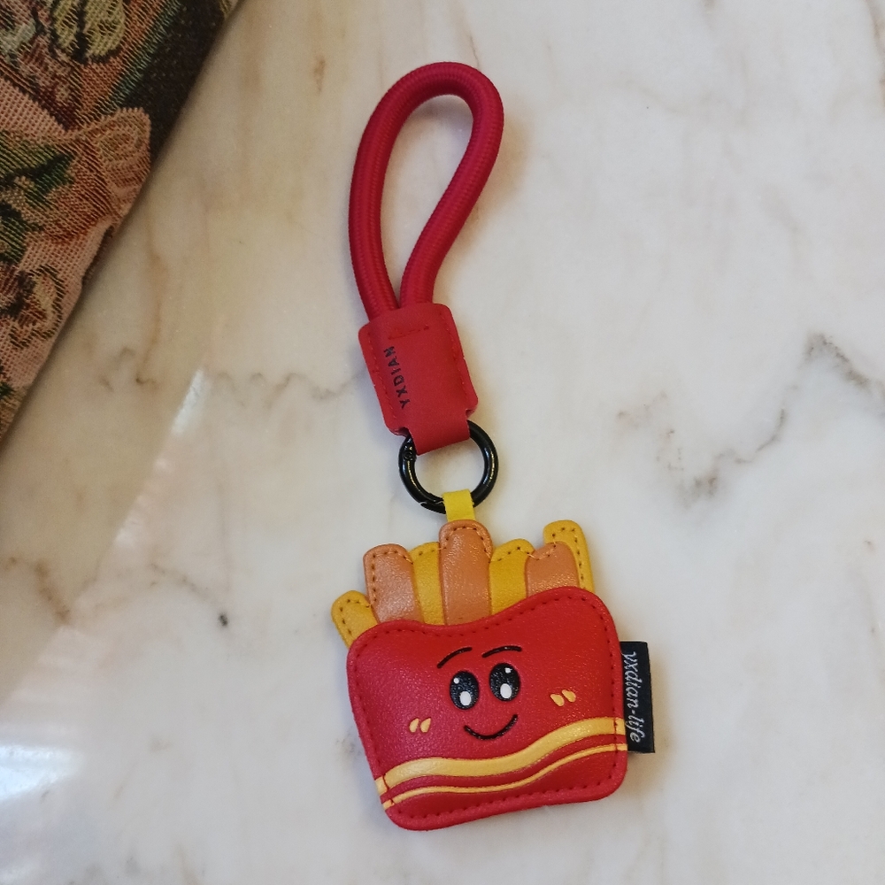 NWOT Fries Bag Charm, YXDIAN Fabric And Plastic Key Chain